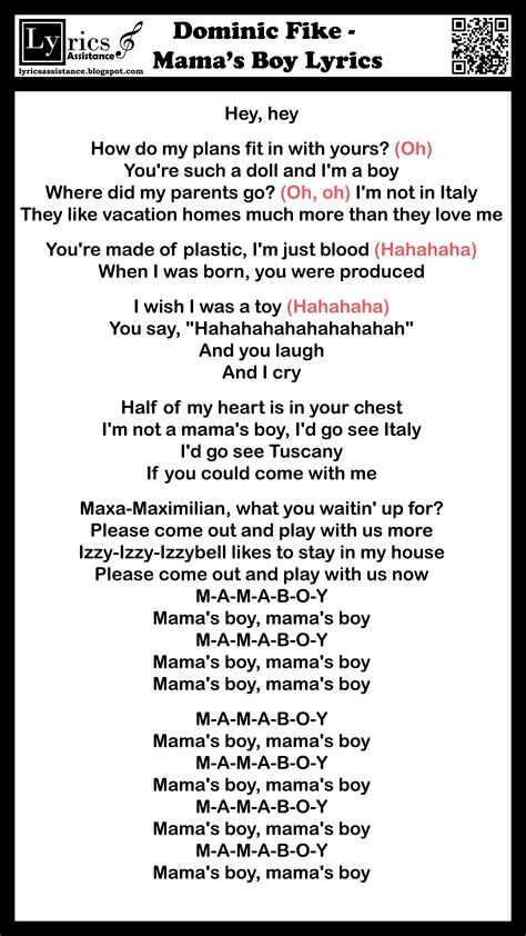 mama's boy mama's boy lyrics